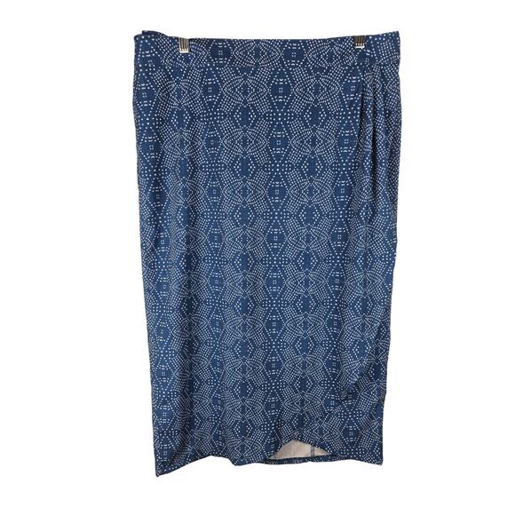 Rip Skirt Hawiian Geometic Design Adjustable Wrap Skirt Vacation Women's L - Picture 1 of 5